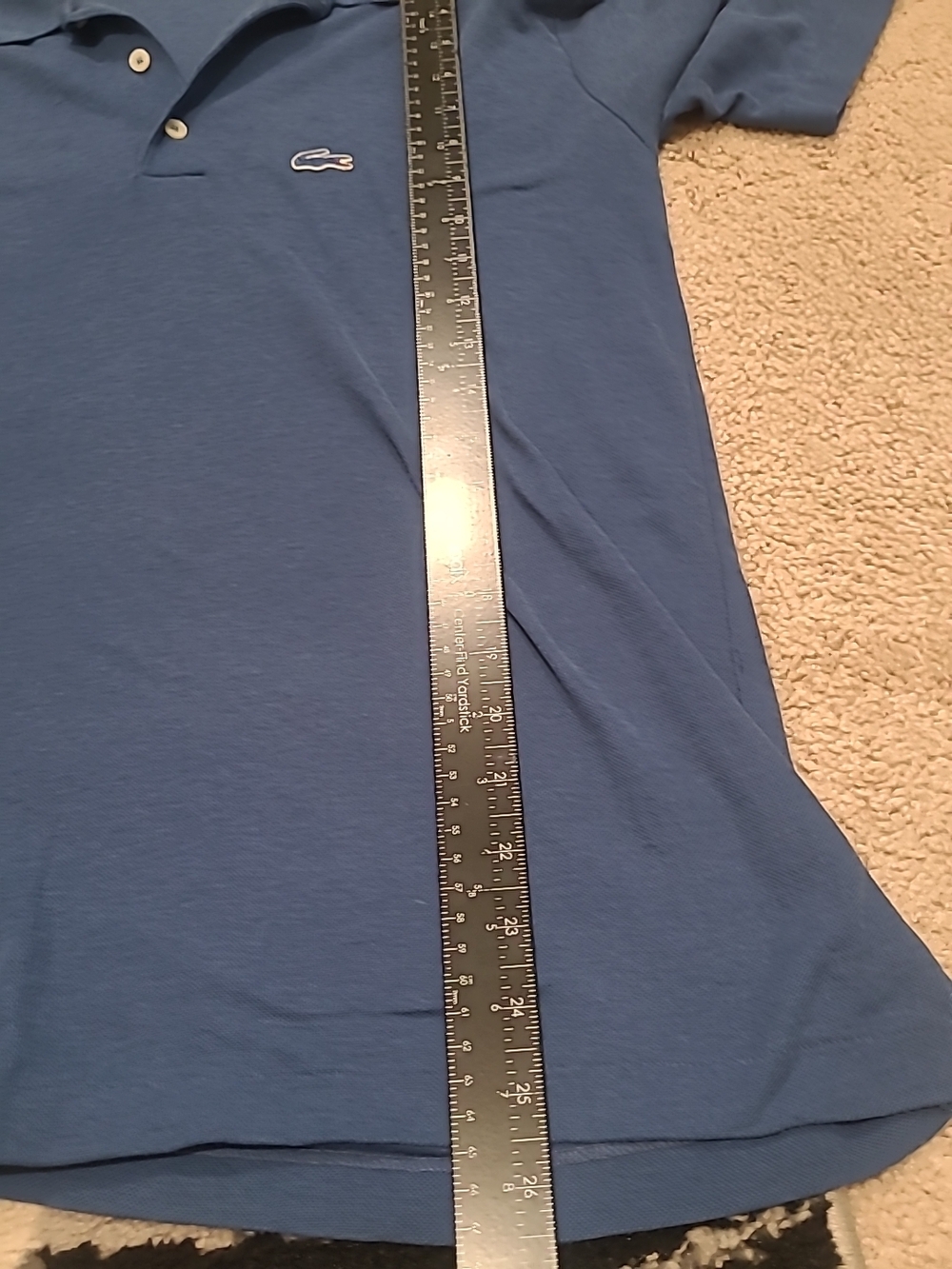 Vintage Izod Lacoste Short Sleeve Polo Shirt Blue Large L Men's READ - Picture 12 of 14